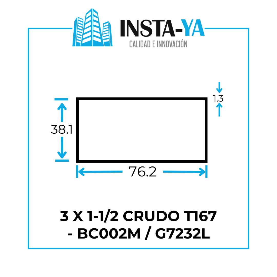 BOQUILLERA O CODAL 3 X 1-1/2 CRUDO  T167 - BC002M / G7232L