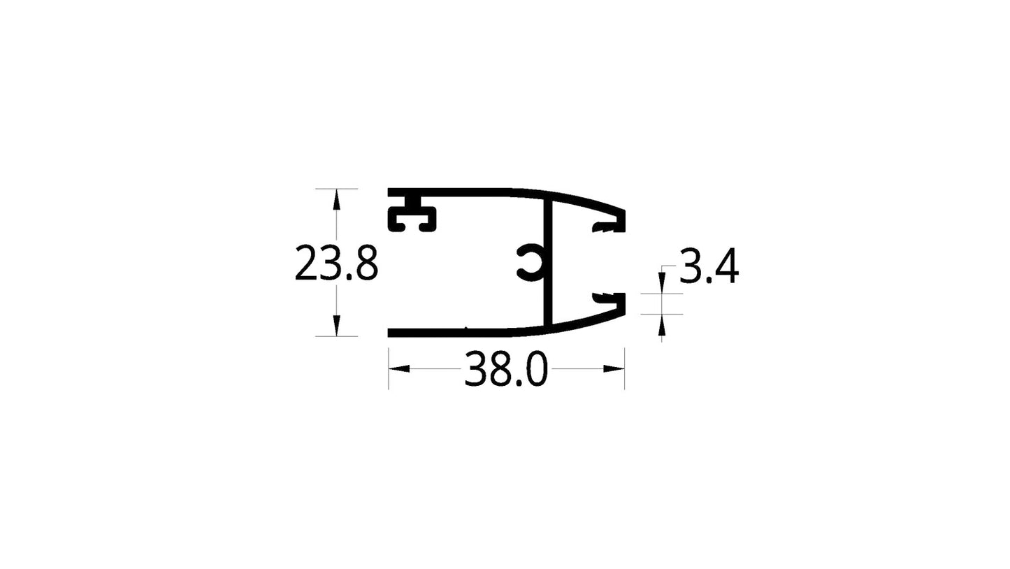 HORIZONTAL SUPERIOR CURVO 8025 TIRA X 6 METROS