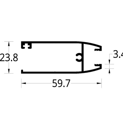HORIZONTAL INFERIOR CURVO 8025 TIRA X 6 METROS