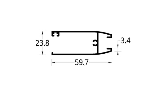 HORIZONTAL INFERIOR CURVO 8025 TIRA X 6 METROS