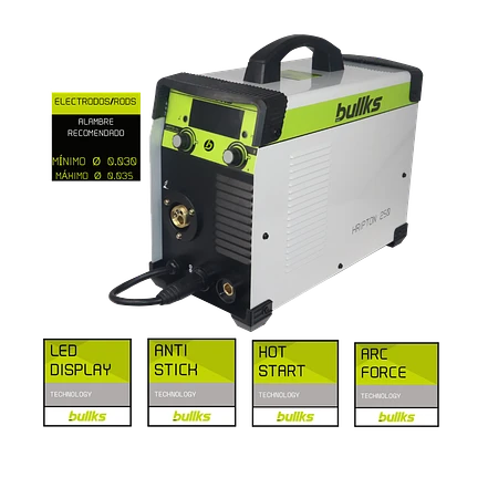 BULLKS SOLDADOR MULTIPROCESO 250 AMP KRIPTON KMK-250