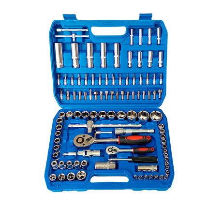 I.O JUEGO DE COPAS 108 PIEZAS ESTUCHE PLASTICO AZUL 4539