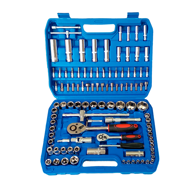 I.O JUEGO DE COPAS 108 PIEZAS ESTUCHE PLASTICO AZUL 4539
