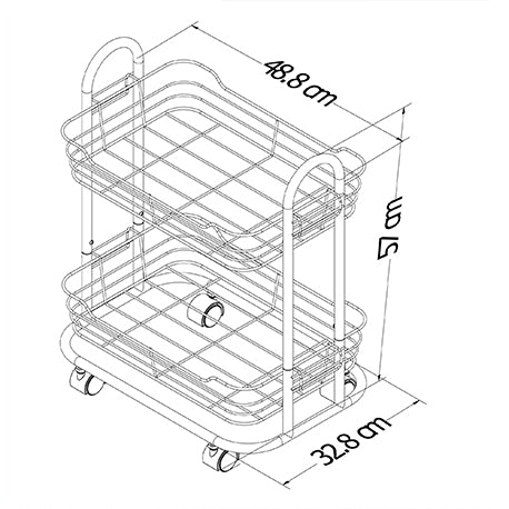 Organizador 2 niveles con ruedas