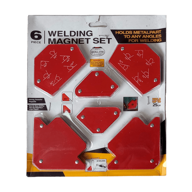 I.O SET ESCUADRA MAGNETICA X 6 COLOR ROJO 5061D