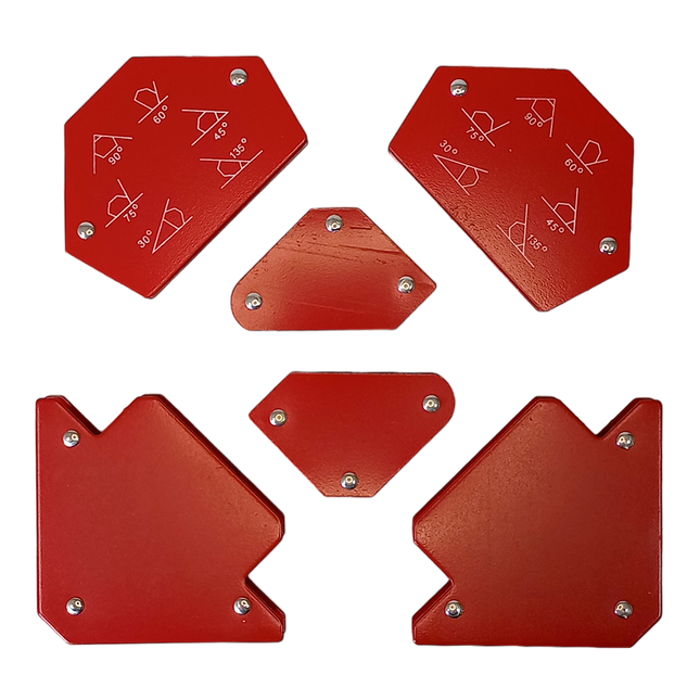 I.O SET ESCUADRA MAGNETICA X 6 COLOR ROJO 5061D