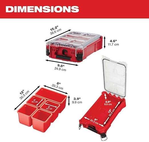 MILWAUKEE ORGANIZADOR COMPACTO PACKOUT 48-22-8435