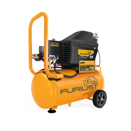 FURIUS COMPRESOR 25LT 2 HP CON MANGUERA 5MTS Y PISTOLA DE PINTAR FC25KIT