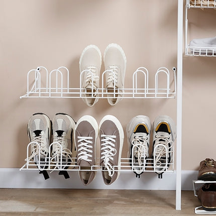 ZAPATERO DE PARED 6 PARES 180200 BLANCO Y METALIZADO