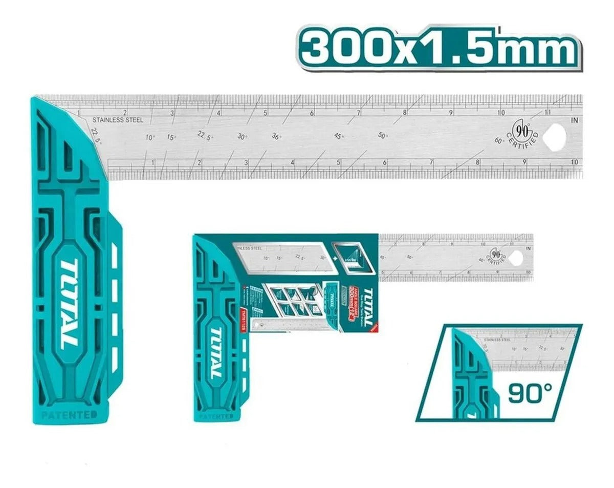 TOTAL ESCUADRA 90° 12'' ACERO TMT61126