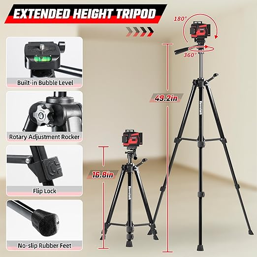 NIVEL LASER  3 x 360° CON TRIPODE