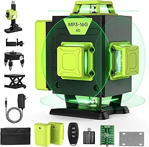 Nivel láser de 16 líneas autonivelante, 4 x 360°