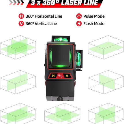 NIVEL LASER  3 x 360° CON TRIPODE