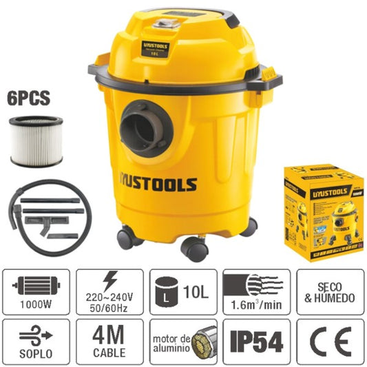 UYUSTOOLS ASPIRADORA POLVO Y LIQUIDO 10L ASP10L
