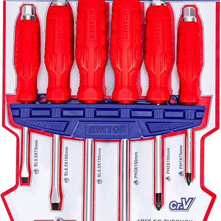 EMTOP JUEGO DESTORNILLADORES DE GOLPE 6 PCZ ESSTGT0601