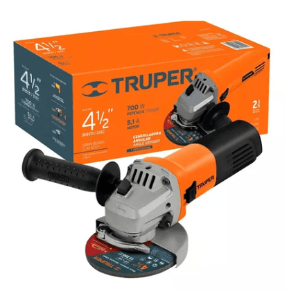 TRUPER ESMERILADORA ANGULAR PROFESIONAL 4 1/2 ESMA-4-1/2A12
