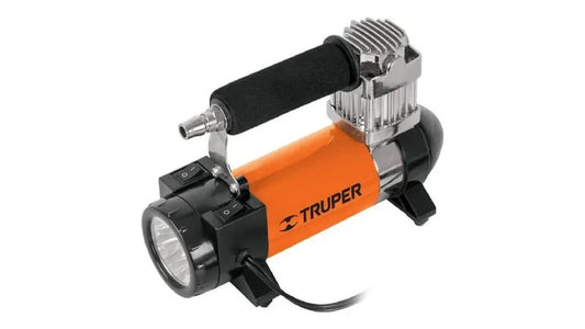 TRUPER COMPRESOR DE AIRE PORTATIL CON LINTERNA DE LED 12V 19999