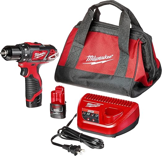 MILWAUKEE TALADRO PERCUTOR INALAMBRICO 3/8" 12V 2408-22