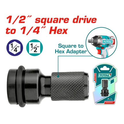 TOTAL ADAPTADOR PARA LLAVE DE IMPACTO DE 1/2¨ A 1/4¨ TAC60501