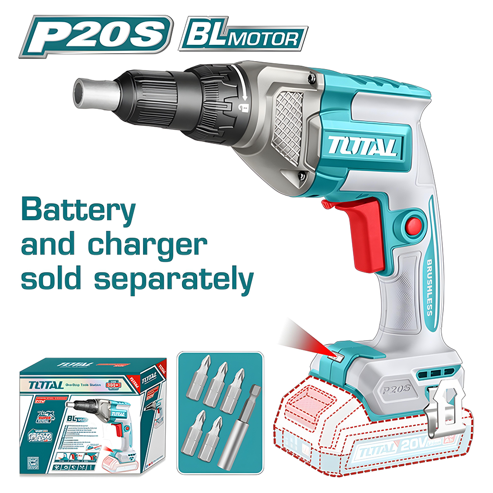 TOTAL ATORNILLADOR DRYWAL 1/4'' TDSLI20428