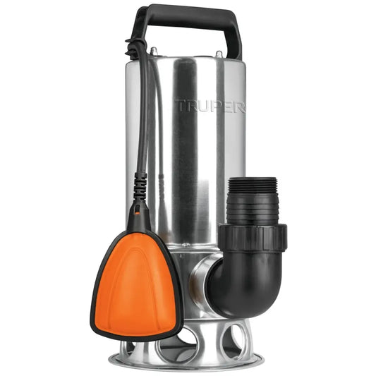 TRUPER BOMBA SUMERGIBLE AGUA SUCIA ACERO 1 1/2 HP 12608