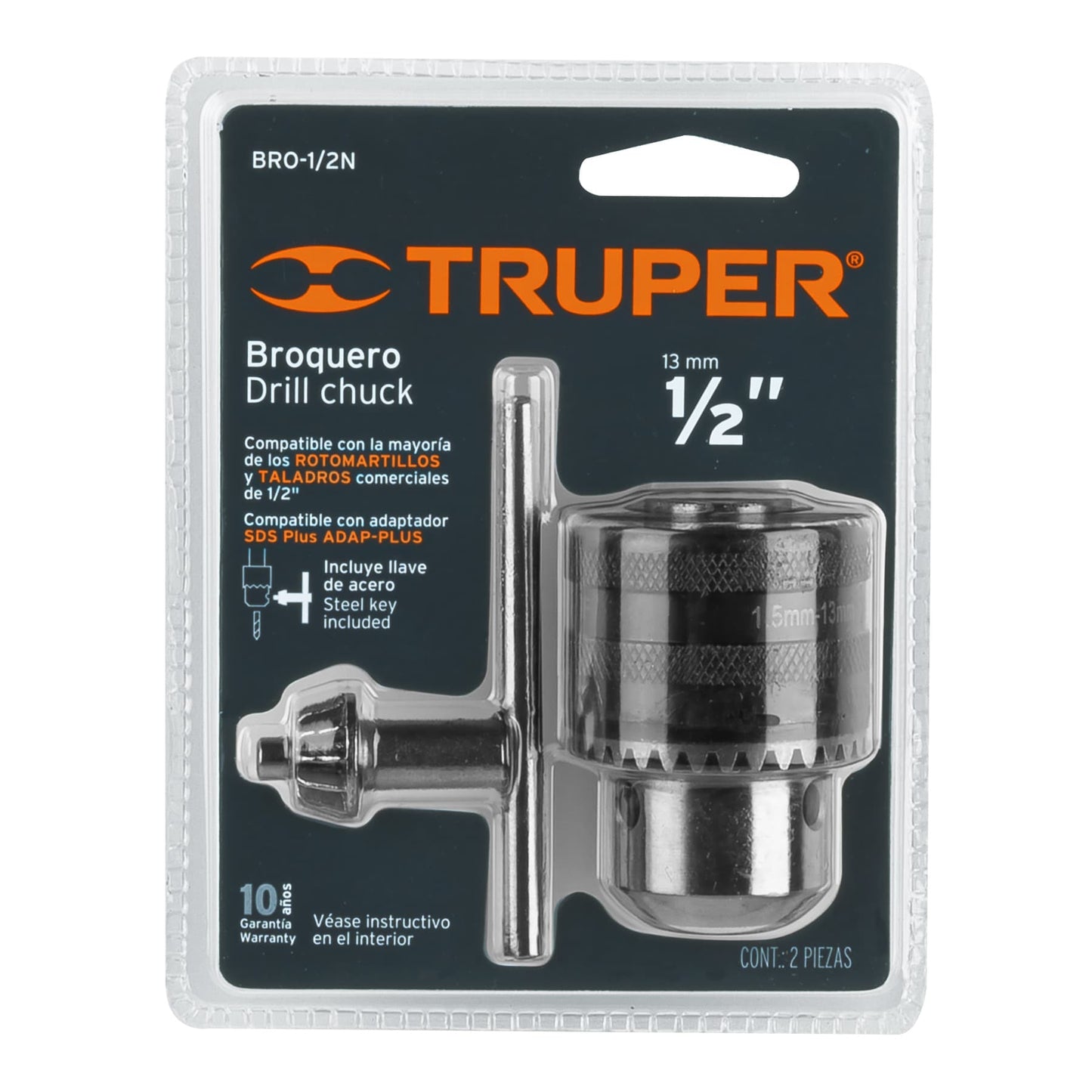 TRUPER BROQUERO 1/2" CON LLAVE BRO-1/2N