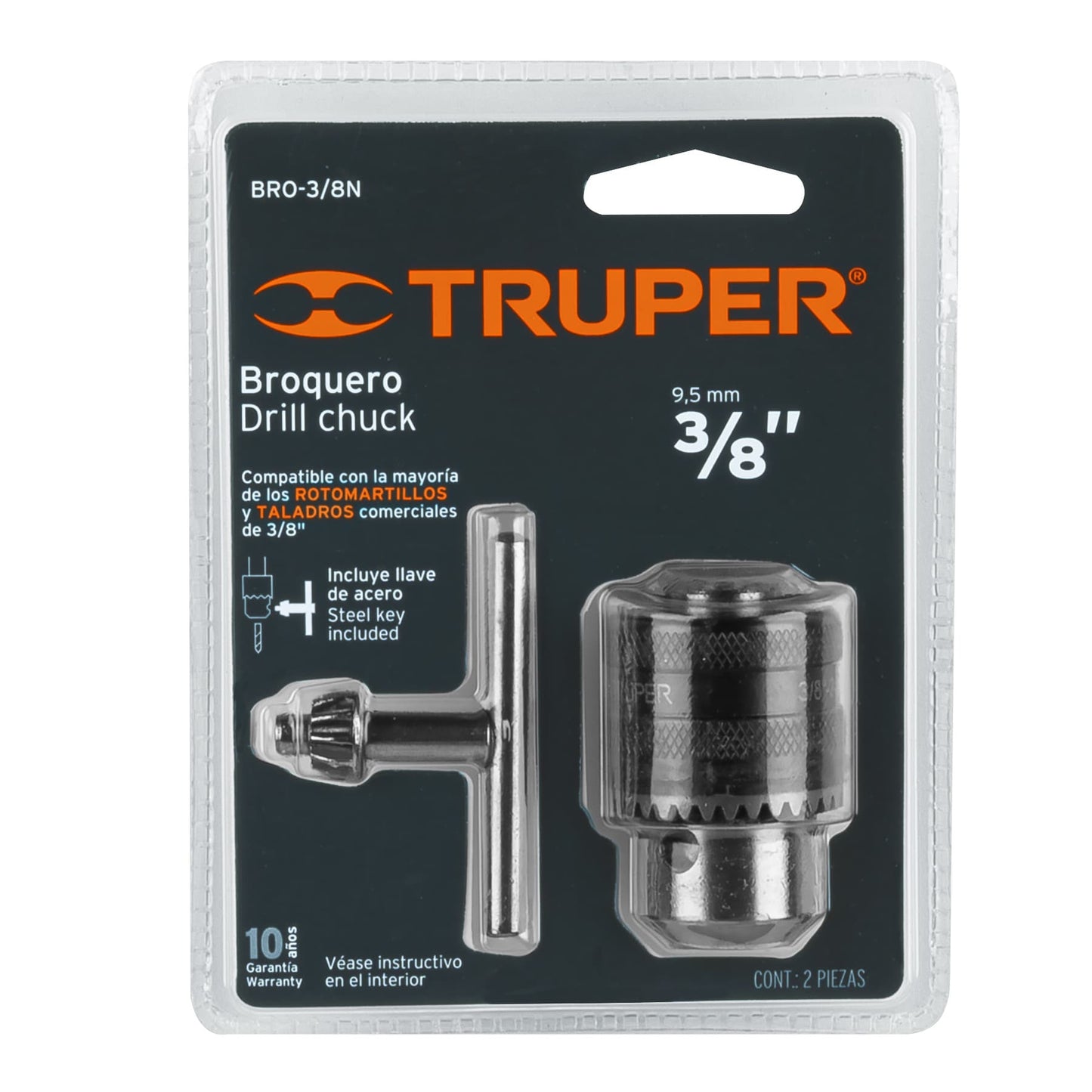 TRUPER BROQUERO 3/8" CON LLAVE BRO-3/8N 16477