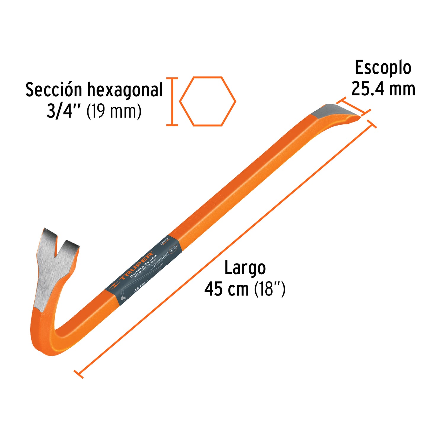 TRUPER BARRETA DE UÑA 10853