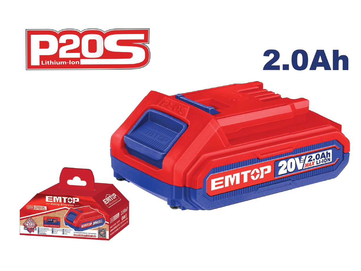 EMTOP BATERIA DE ION DE LITIO 20V 2,0AH - EBPK20011