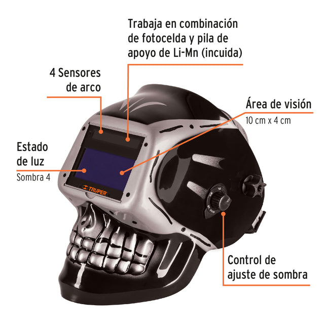 TRUPER CARETA PARA SOLDAR CALAVERA 101111