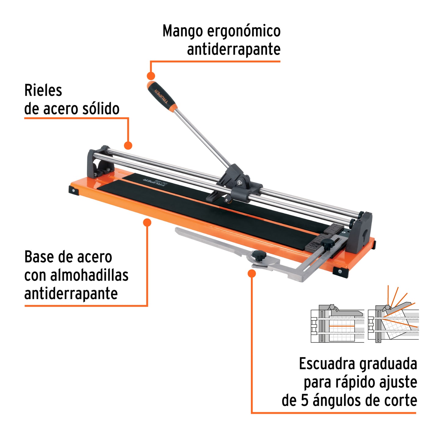 TRUPER CORTADOR DE AZULEJO CON BALERO 60 CM CAZ-60B 12931