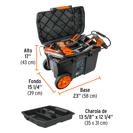 TRUPER CAJA PARA HERRAMIENTAS 23" CON RUEDAS 10902