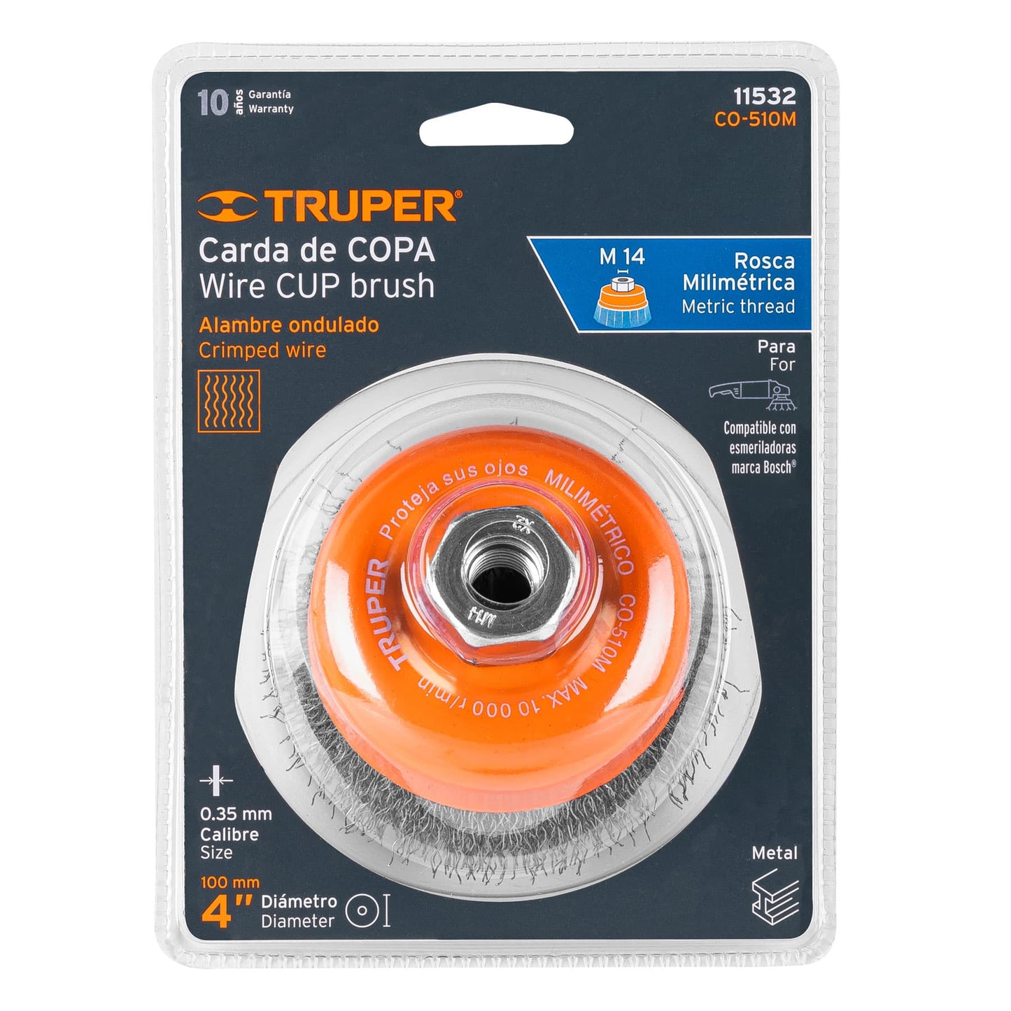 TRUPER CARDA DE COPA 4" 11532