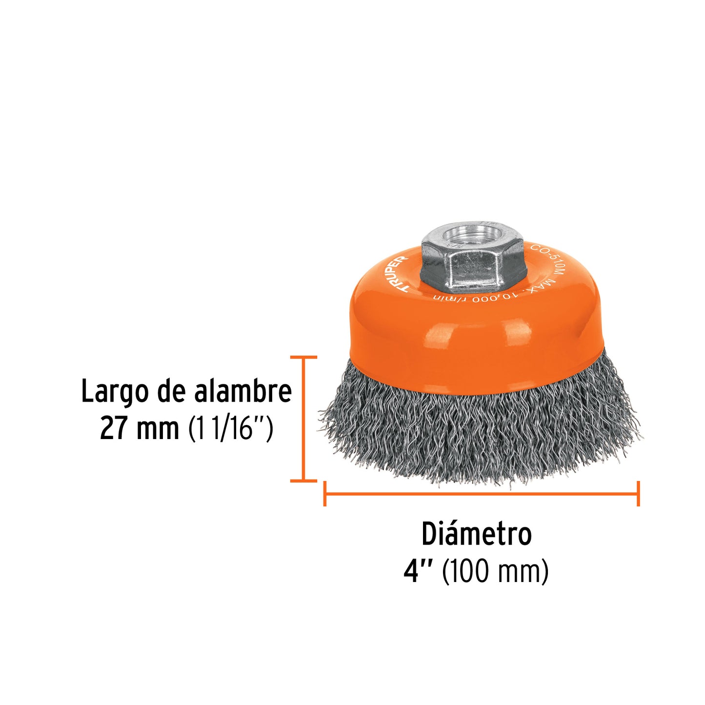 TRUPER CARDA DE COPA 4" 11532