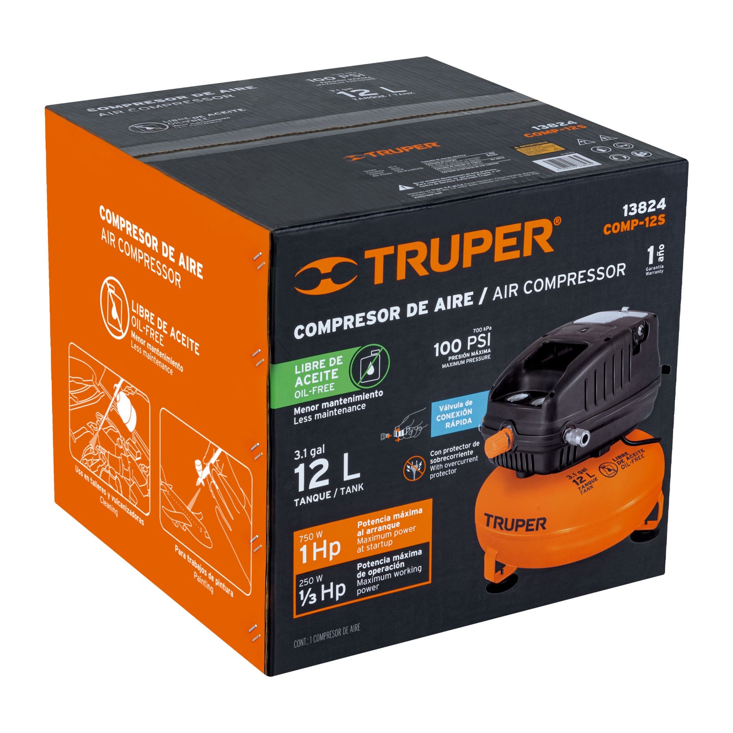 TRUPER COMPRESOR DE AIRE 12L 13824