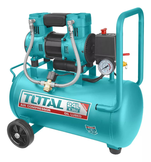 TOTAL COMPRESOR DE AIRE 24 L SILENCIOSO LIBRE DE ACEITE UTCS1110242