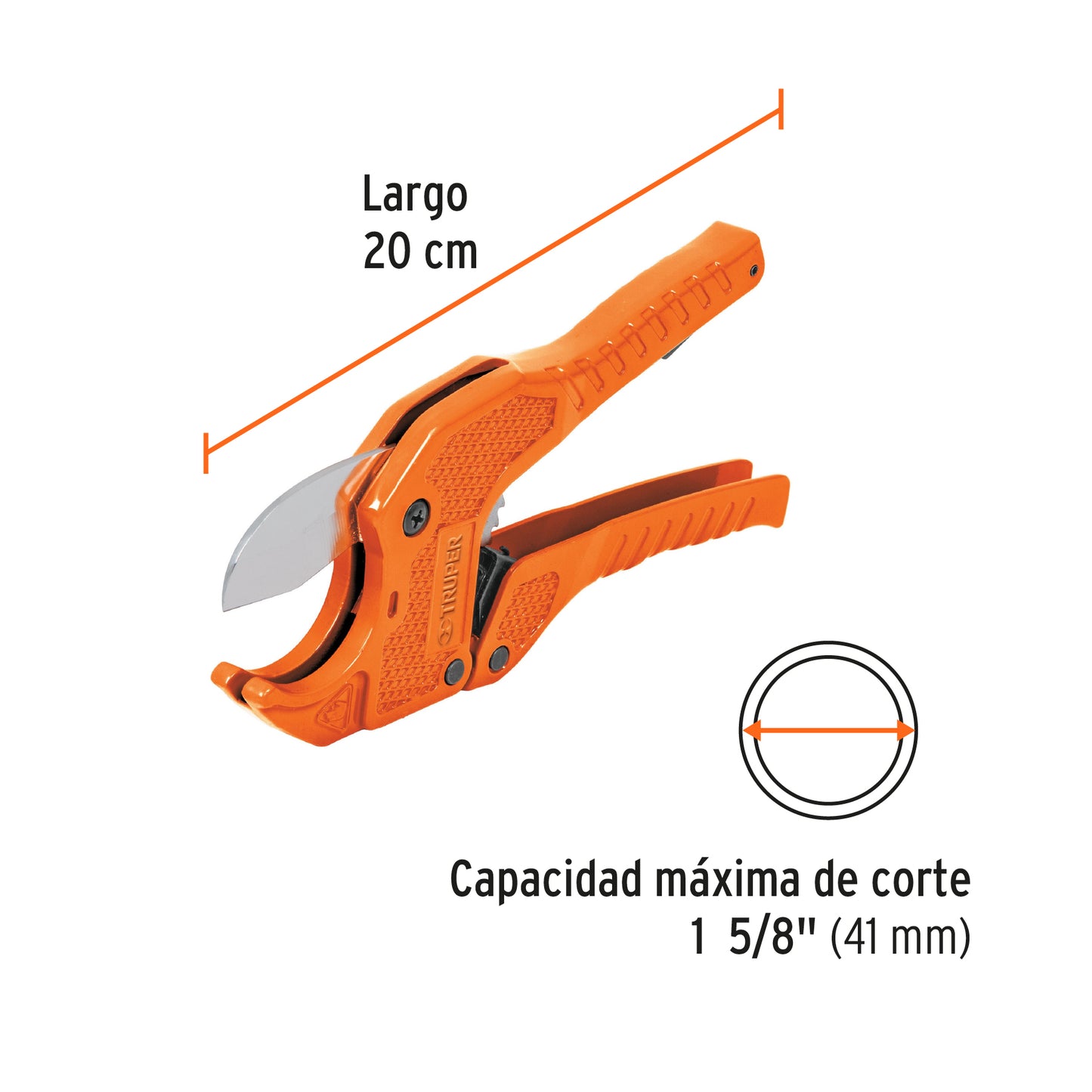 TRUPER CORTADOR DE TUBO DE PLASTICO 1-5/8" 12860