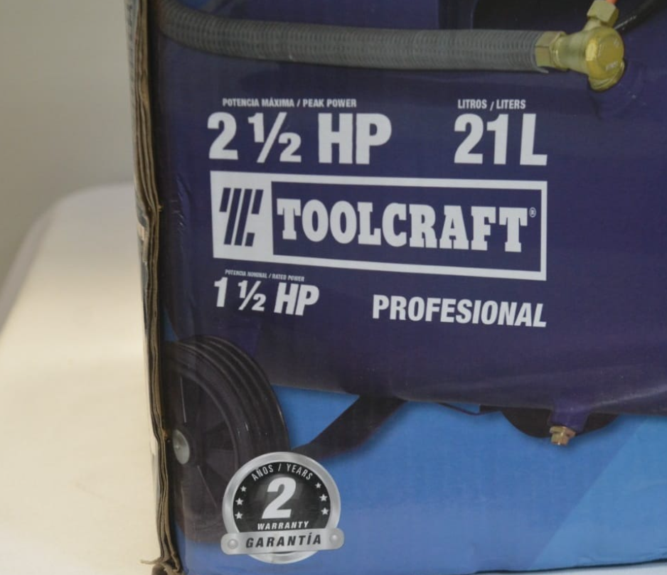 TOOLCRAFT COMPRESOR DE AIRE 24L LIBRE DE ACEITE - TC5293