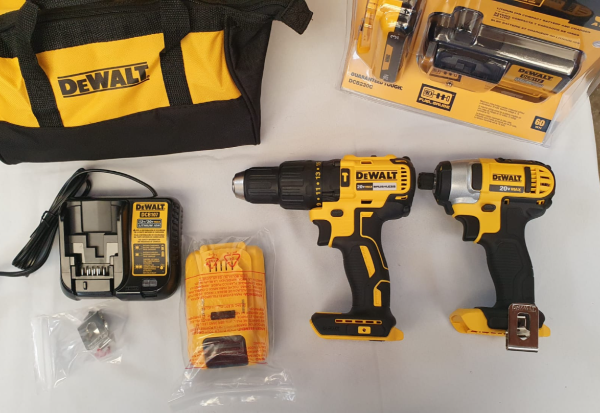 DEWALT COMBO TALADRO PERCUTOR INALAMBRICO Y ATORNILLADOR