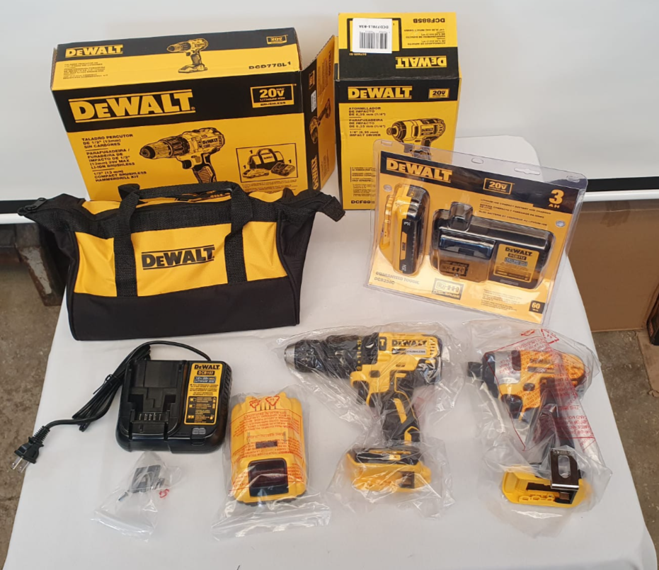 DEWALT COMBO TALADRO PERCUTOR INALAMBRICO Y ATORNILLADOR