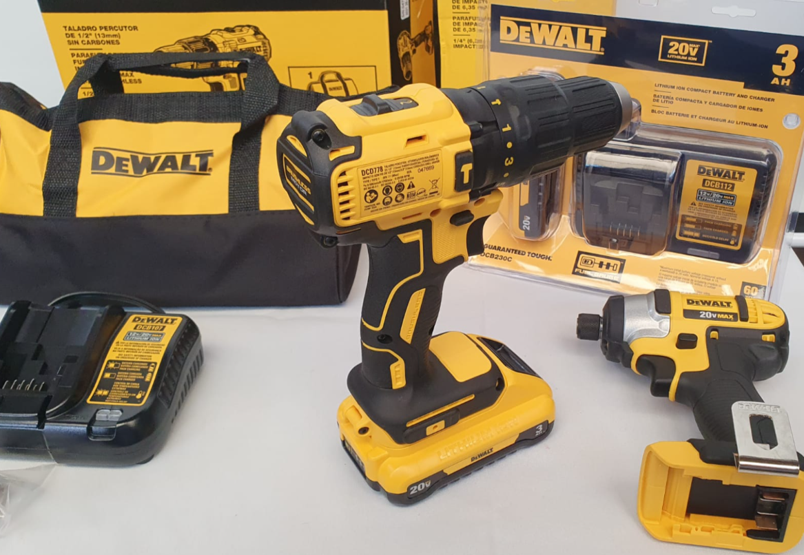 DEWALT COMBO TALADRO PERCUTOR INALAMBRICO Y ATORNILLADOR