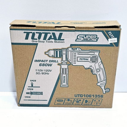 TOTAL TALADRO PERCUTOR DE 1/2" 680W UTG1061356