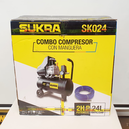 SUKRA COMPRESOR DE AIRE 24 LITROS