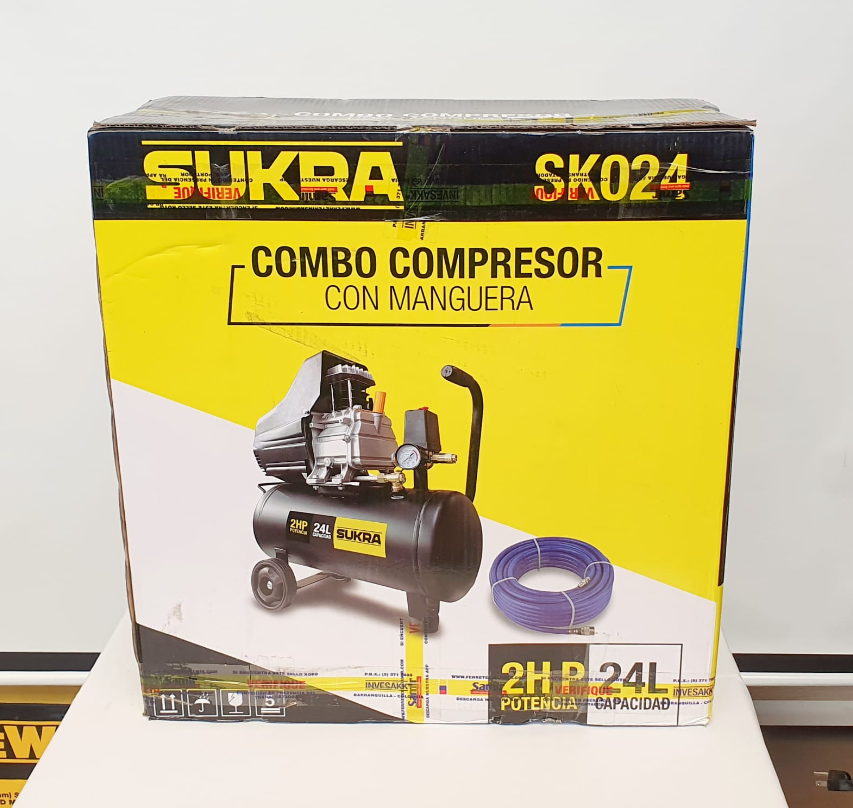 SUKRA COMPRESOR DE AIRE 24 LITROS