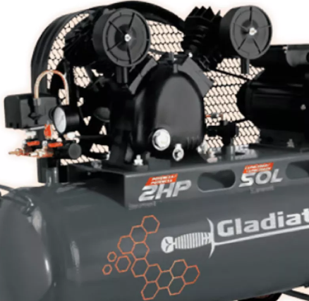 GLADIATOR PRO COMPRESOR DE AIRE 50L CON POLEA