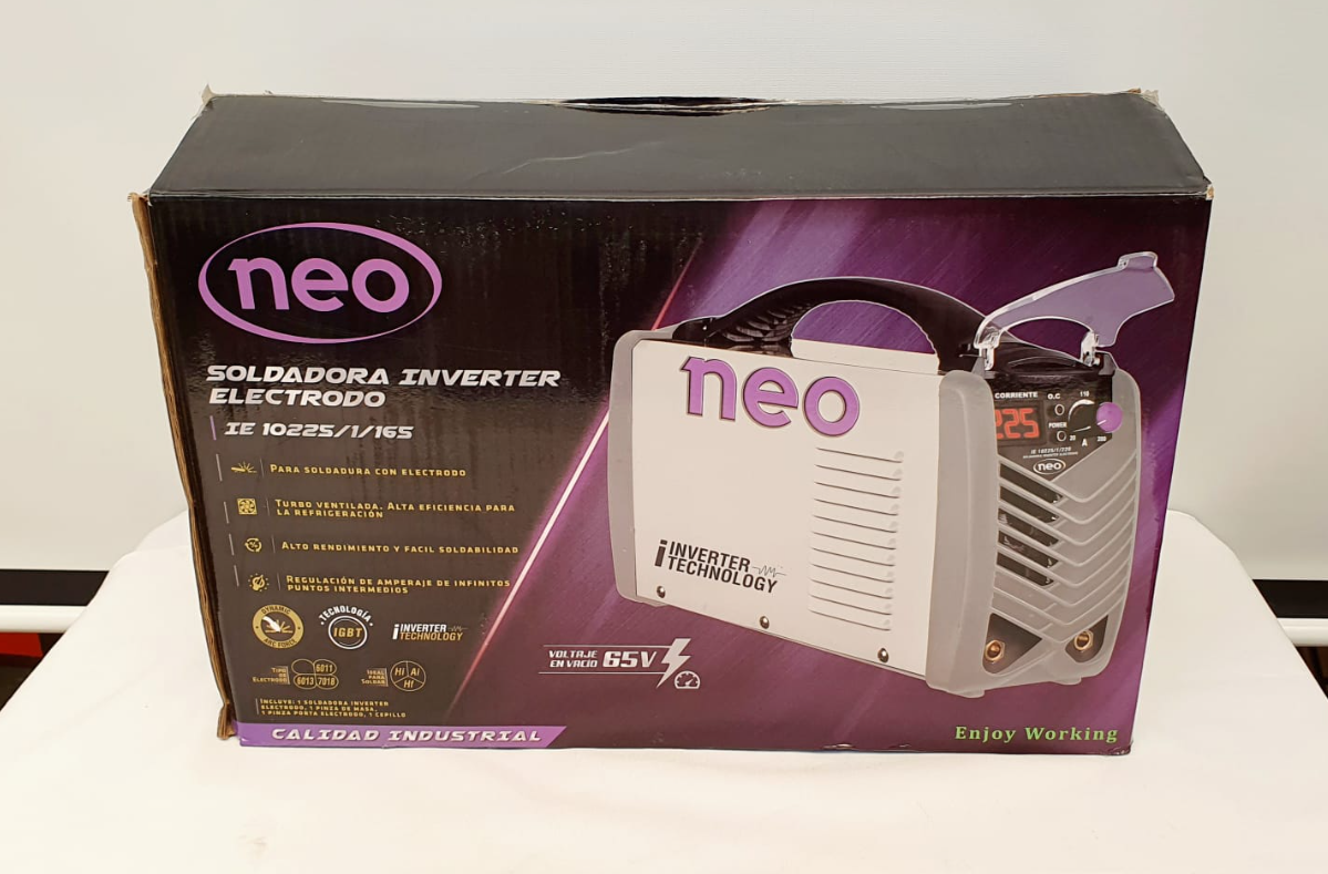 NEO SOLDADORA INVERTER ELECTRODO 225 AMP - IE10225/1/165