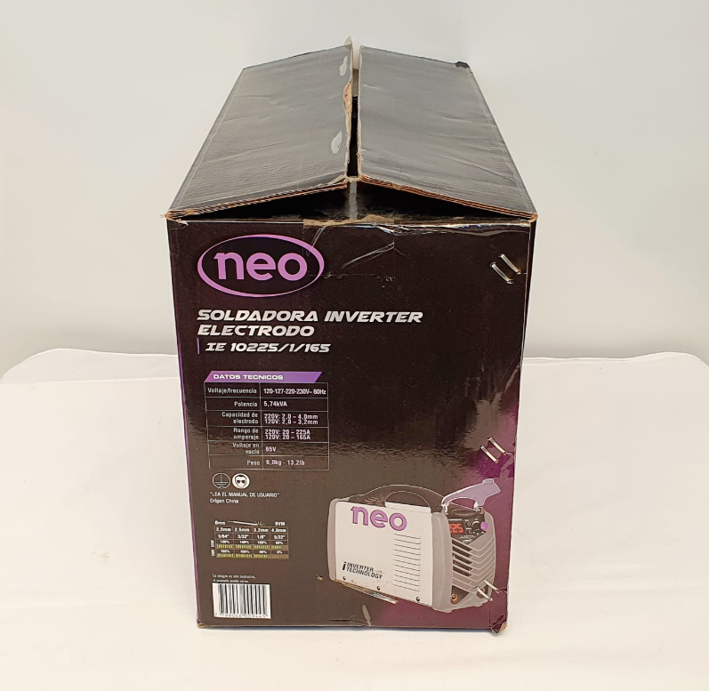 NEO SOLDADORA INVERTER ELECTRODO 225 AMP - IE10225/1/165