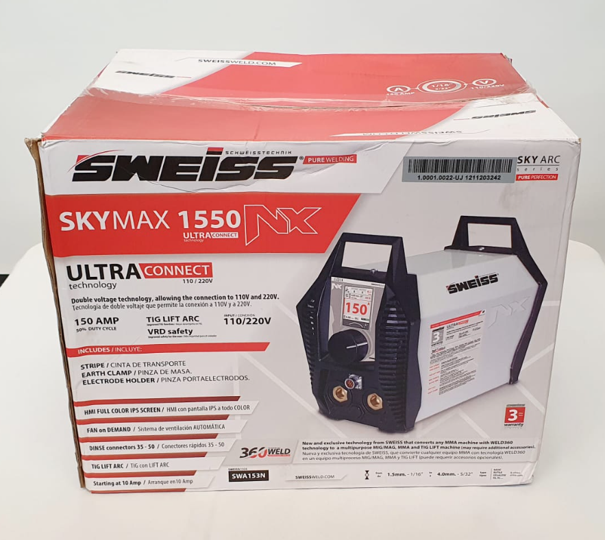 SWEISS SOLDADOR INVERSOR DE 150 AMPERIOS - SKYMAX150NX