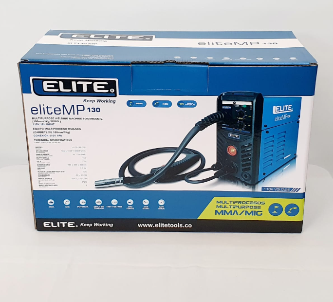 ELITE EQUIPO DE SOLDADURA MULTIPROCESO MMA/MIG - MP130