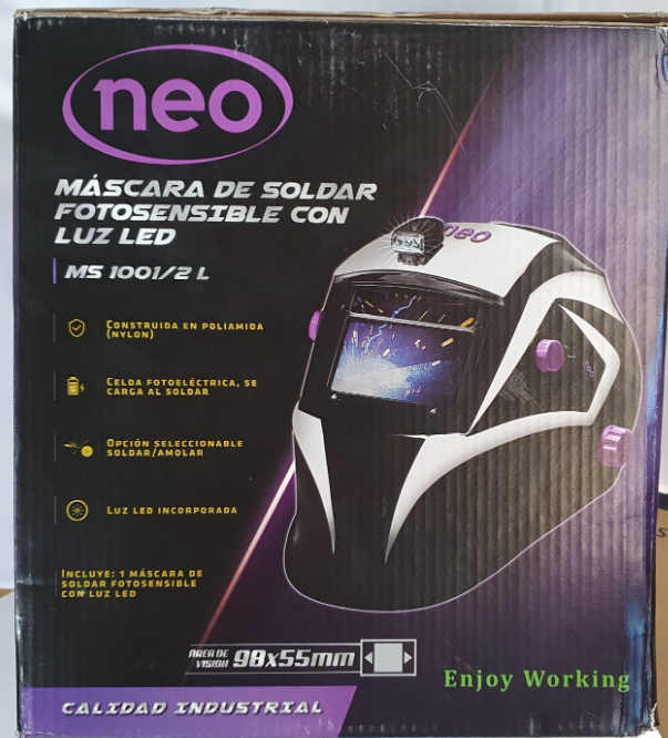 NEO MASCARA DE SOLDAR FOTOSENCIBLE CON LUZ LED - M51001/2L